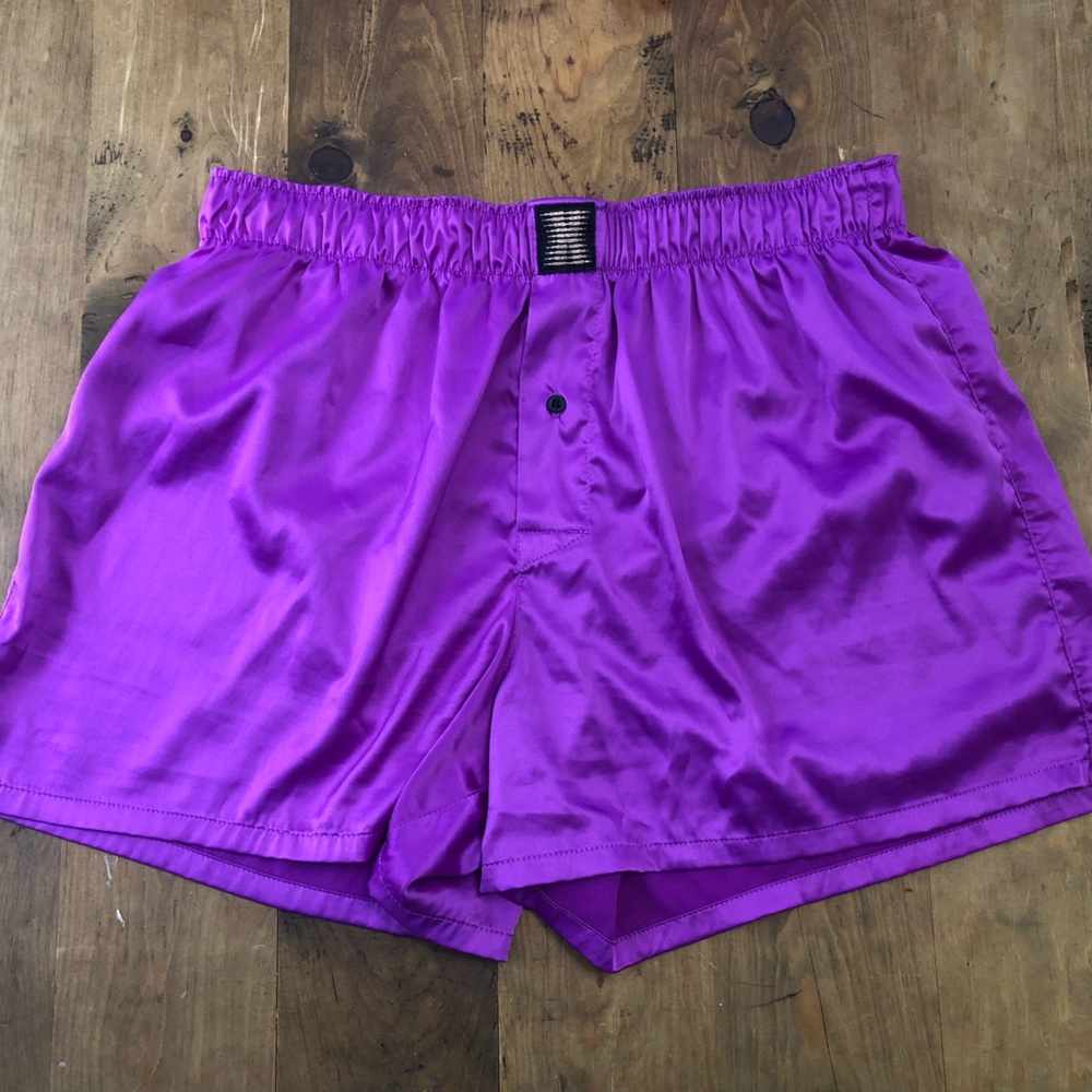Savage X Fenty Purple Satin Boxers / Satin Shorts - Medium